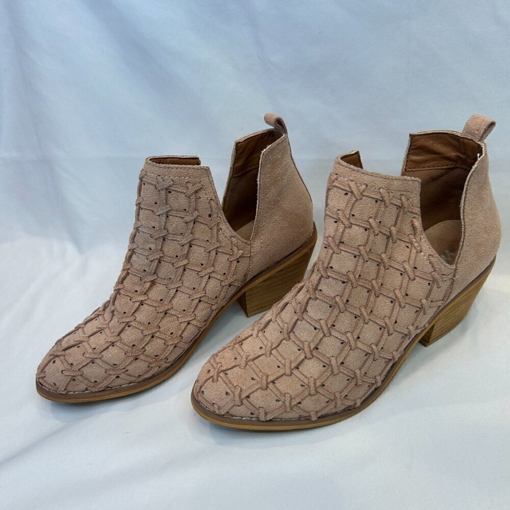 MI.IM Booties Lavin Ankle Faux Suede Booties Size 6 Brown Tan - Picture 3 of 11
